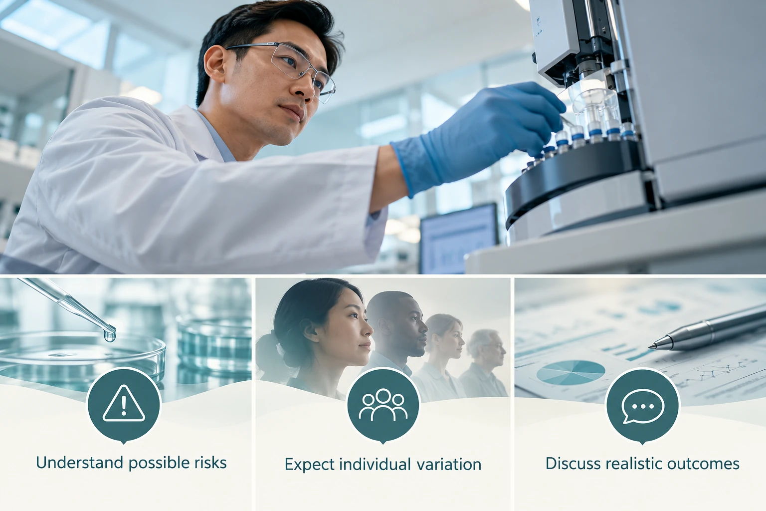 A measured view of treatment: Understand possible risks; Expect individual variation; Discuss realistic outcomes